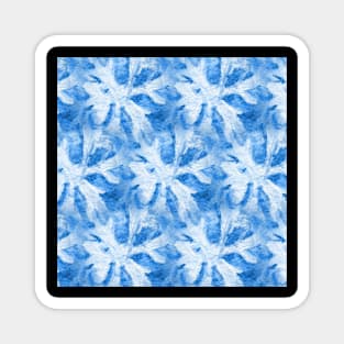 Blue Watercolor Snowflake Christmas Magnet