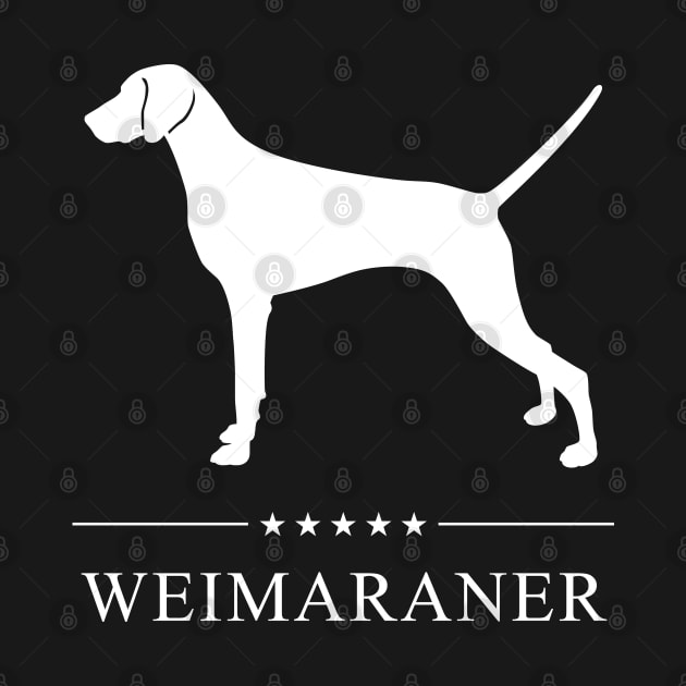 Weimaraner Dog White Silhouette by millersye