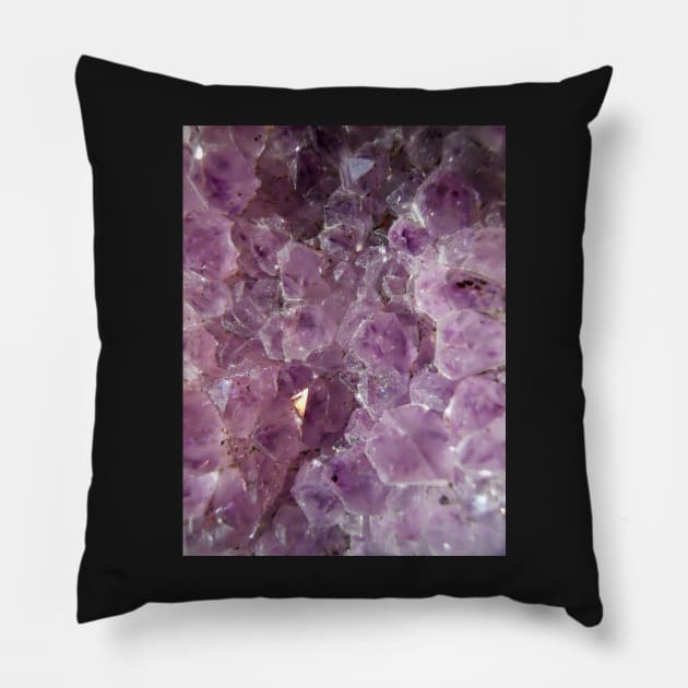 amethyst cluster Pillow by lovefromsirius