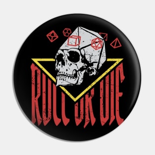 Roll Or Die DnD Dice Skull Pin