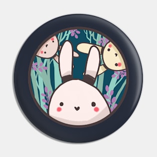 Three cute bunnies Pin