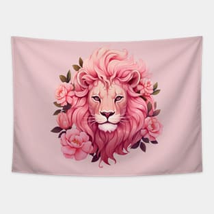 Pink Lion Tapestry