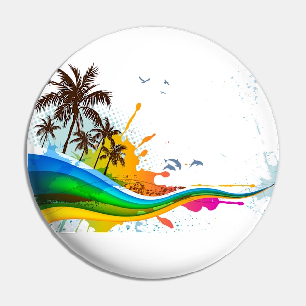 Summer Vibes Pin by Mendi Art