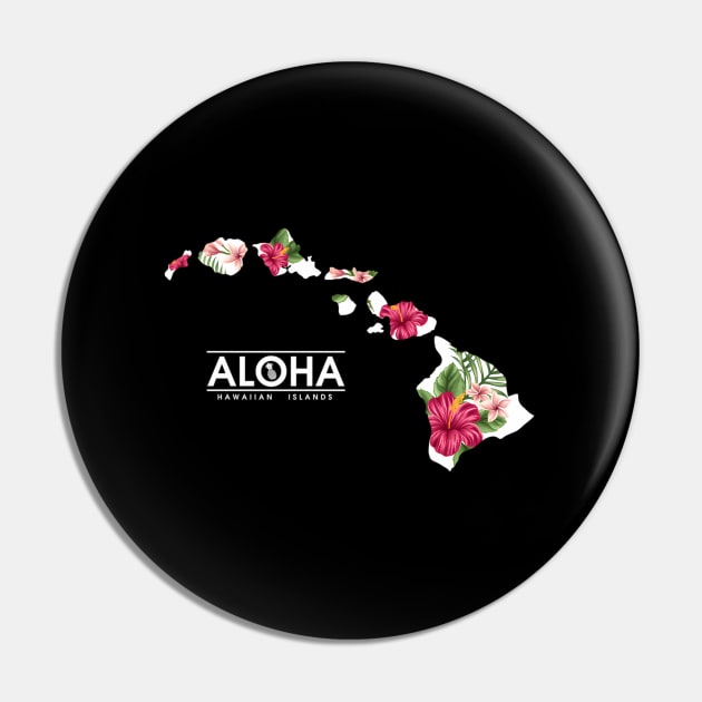 Aloha Floral Hawaiian Islands Pin by Weirdcore