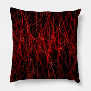 Abstraction of Red Line Pillow