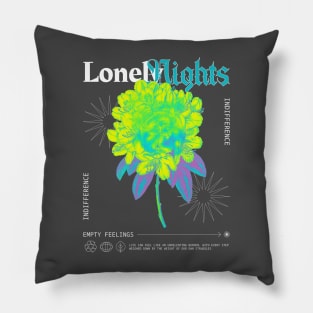 Lonely Nights Sad Sadness Emotions Feelings Wild Flower Floral Pillow