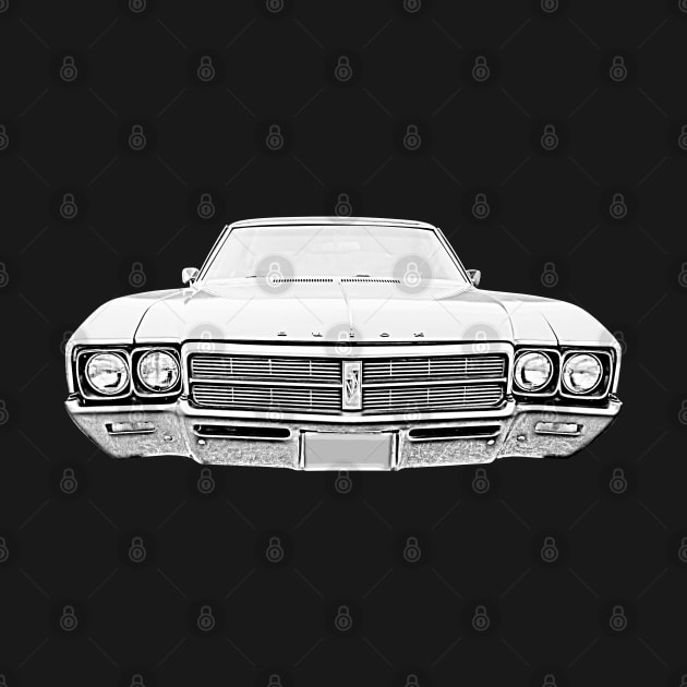 Buick Skylark 1960s American classic car monochrome by soitwouldseem