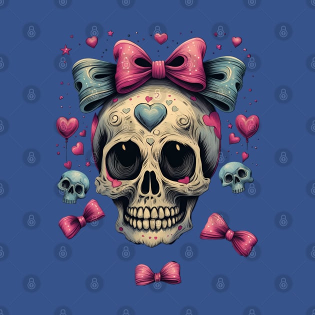 Skull with Bows by Absinthe Society 