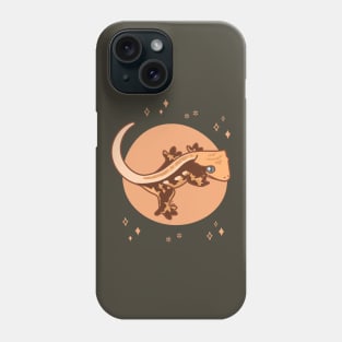 Harlequin Pinstripe Crested Gecko - Tri-color Phone Case