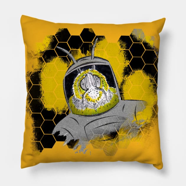 Space Bee Pillow by Flush Gorden