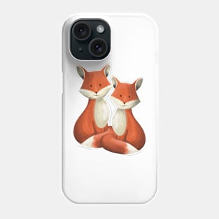 Friendly Foxes by Kate VanFloof Phone Case