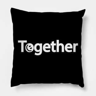 Together positive text design Pillow