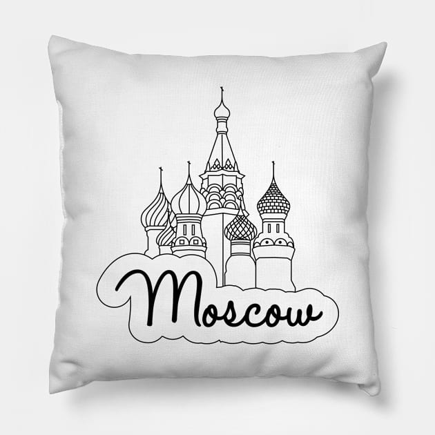 Moscow St. Basil Cathedral Pillow by WiredDesigns