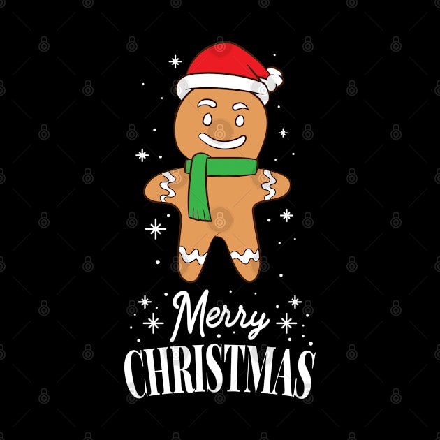 Cute Christmas Gingerbread Merry Christmas Gift Gingerbread by EQDesigns