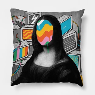 Mona Lisa Meltdown Pillow