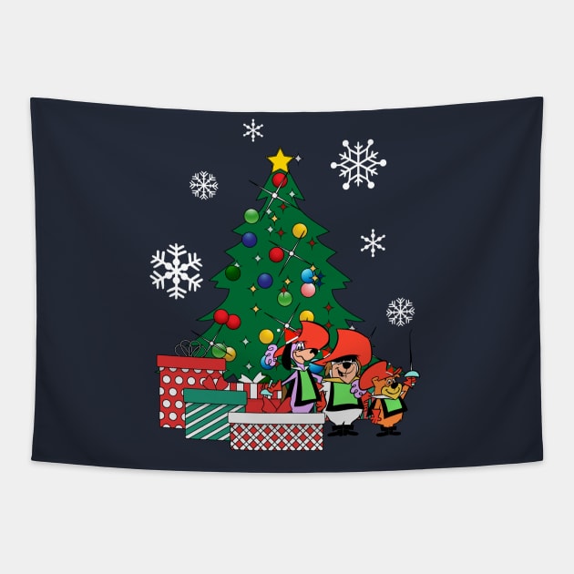 Yippee Yappee And Yahooey Around The Christmas Tree Tapestry by Nova5