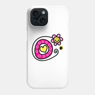 Letter O abc monogram hand drawn colorful alphabet Phone Case