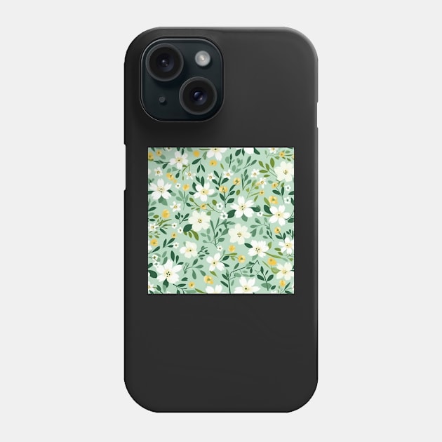 Floral Spring Meadow Daisy Buttercup Bloom Phone Case by AstroWolfStudio