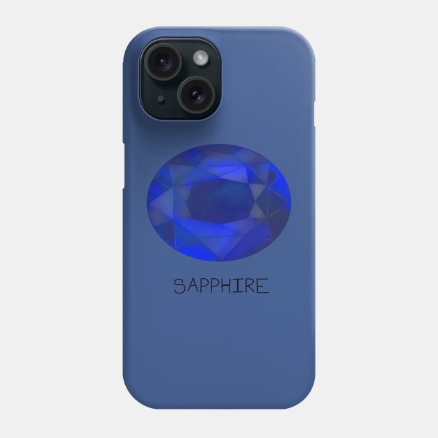 Sapphire Crystal September Birthstone Phone Case by DesignsBySaxton