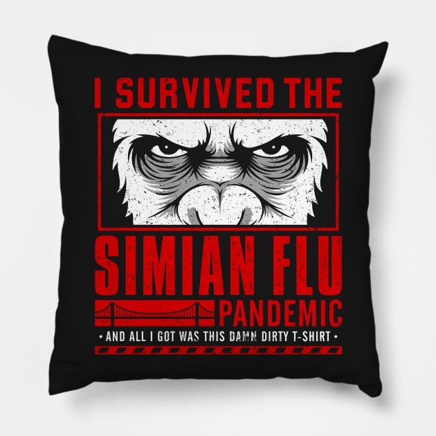 I Survived the Simian Flu Pillow by adho1982