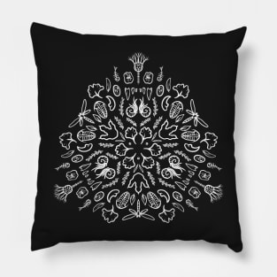 Fossil Mandala Pattern Pillow