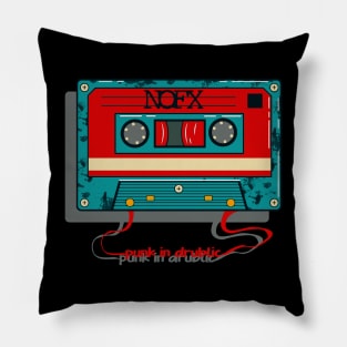 cassette NOFX punk in drublic design Pillow