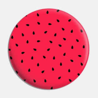 Watermelon Black Seeds Seamless Pattern Pin