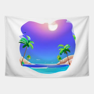 Summer lover, beach, palm trees. Tapestry