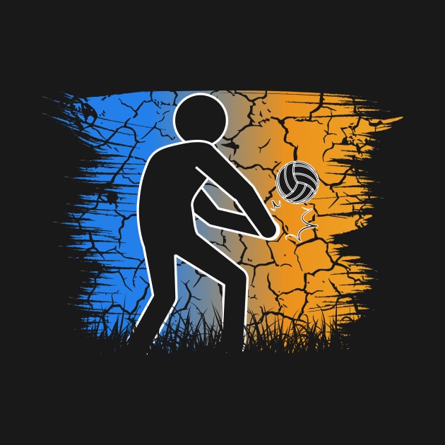 Travel back in time with beach volleyball - Retro Sunsets shirt featuring a player! by Gomqes