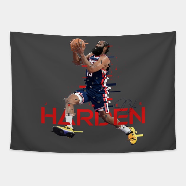 James Harden Tapestry by Juantamad