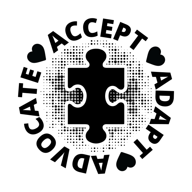 Accept Adapt Advocate: Autism Awareness Journal, Autism Spectrum Disorder Gift For Family by EDSERVICES