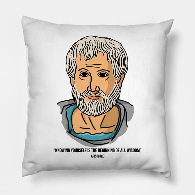 ARISTOTLE QUOTES Pillow by AWANG ART STUDIO