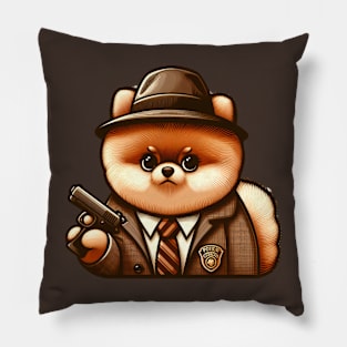 Pomeranian Detective Pillow