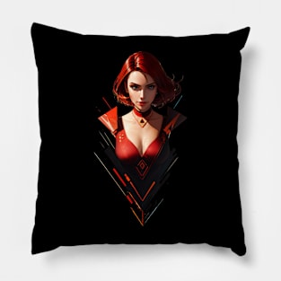 The red woman Pillow