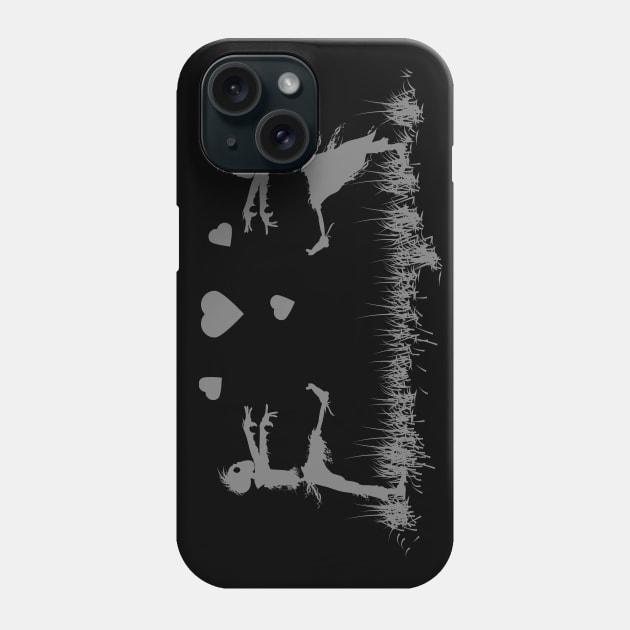 Zombies in Love Gray Phone Case by ArtingBadass