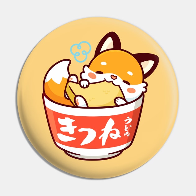 Kitsune Udon Kawaii Pin by kudasai