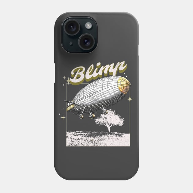 Retro Blimp Dirigible 60s 70s Vintage Airships Phone Case by alcoshirts