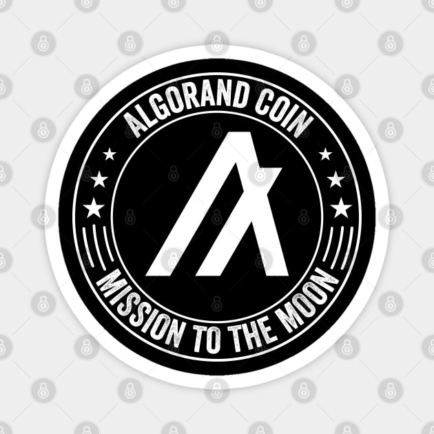 Vintage Algorand ALGO Coin To The Moon Crypto Token Cryptocurrency Wallet Birthday Gift For Men Women Magnet by Thingking About