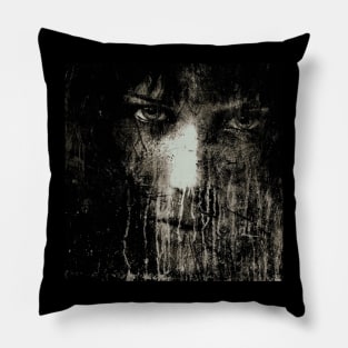 Nights Eyes Black and White Pillow