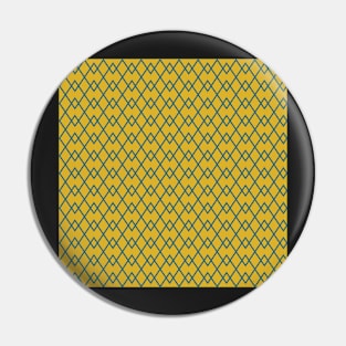 Argyle Mustard Fat Teal Pin