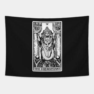 V. The Hierophant Tarot Card | Black and white Tapestry