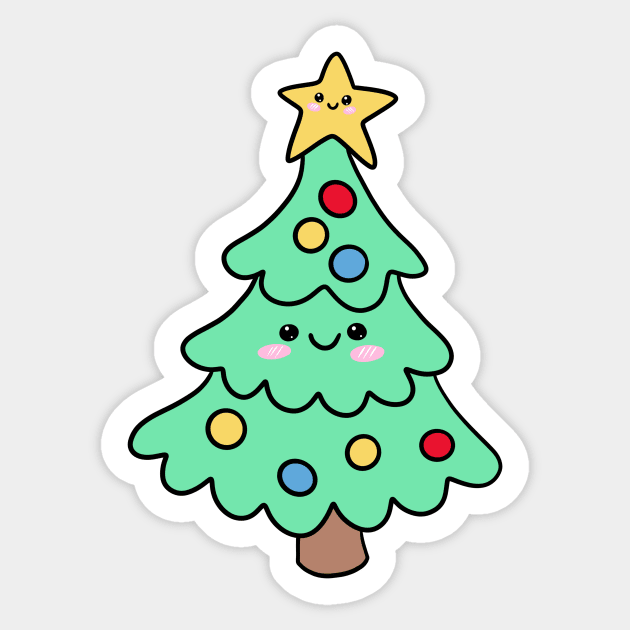 Sticker Merry Christmas Tree
