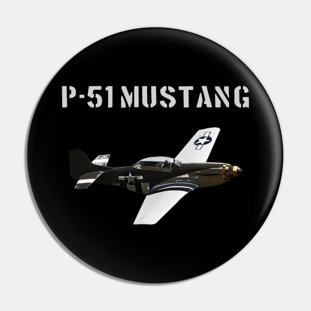 P-51 Mustang WW2 Fighter Plane Pin by Dirty Custard Designs 