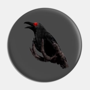 Raven in demon hand Pin