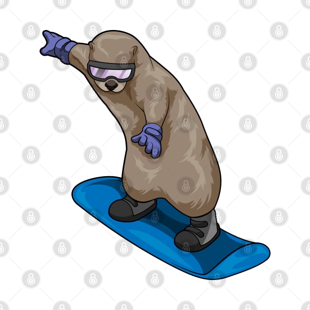 Otter Snowboard Winter sports by Markus Schnabel