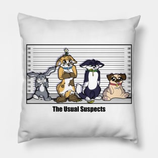 The Usual Suspect Line Up Pillow