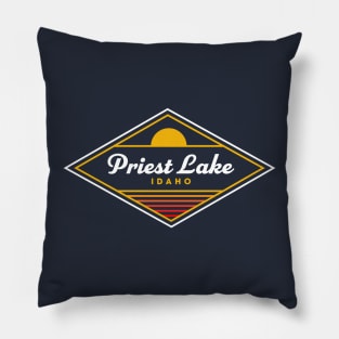 Priest Lake Idaho Priest Lake Camping Retro Sunset Pillow