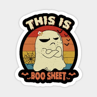 This Is Boo Sheet Ghost Retro Halloween Costume Men Women Shirt Magnet