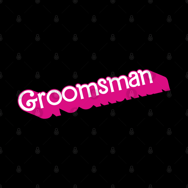 Groomsman Barbie logo by byb