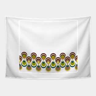 Vintage paon on white 2 Tapestry